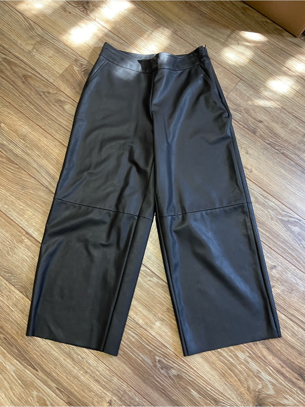 Isaac Mizrahi Black Faux Leather Pants